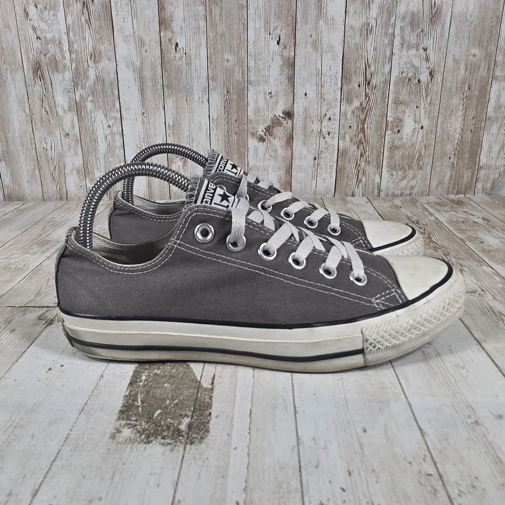 Converse Chuck Taylor All Star Low Top Charcoal Grey Canvas Sneakers Womens 7.5